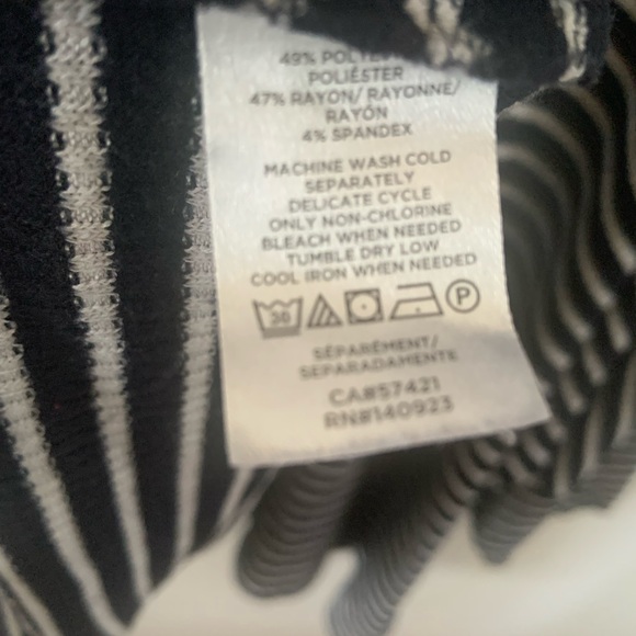 LOFT BLACK & WHITE STRIPED TEE - Picture 5 of 8